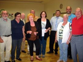 Schnappschuss anlässlich der Mitgliederversammlung mit Ulrike Gottschalck. Ein schweres Thema - Zuversicht muss sein.